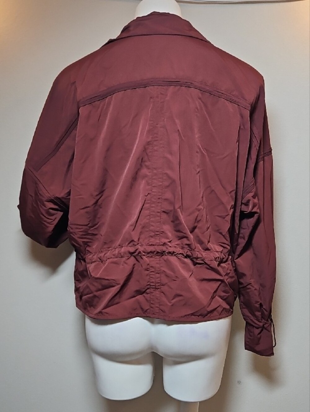 Athleta Medium Lightweight Drawstring Jacket - Rust - Picture 3 of 6